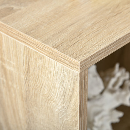 HOMCOM Six-Cube Bookcase - Oak Wood Effect 