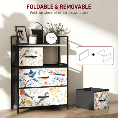 HOMCOM 4-Drawer Chest of Drawers - White 