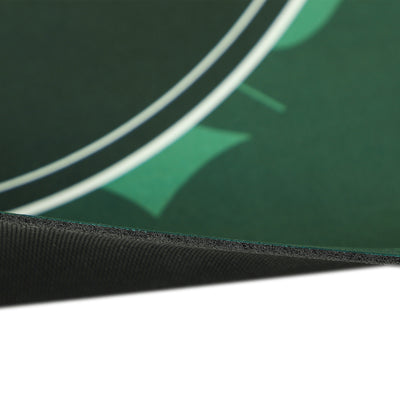 SPORTNOW 239.3 x 115.5 cm Professional Texas Hold'em Poker Mat 12 Player Water-Resistant Poker Table Top Rubber Poker Table Mat with Felt Surface Carry Bag, Green 
