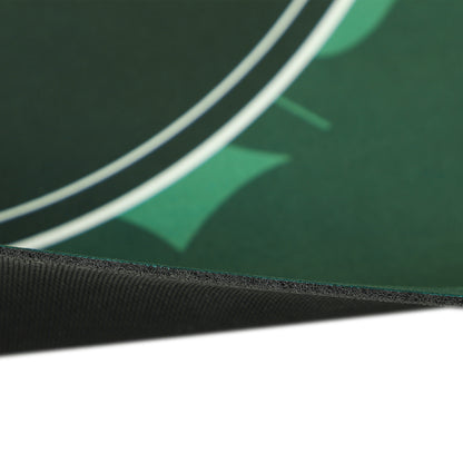 SPORTNOW 239.3 x 115.5 cm Professional Texas Hold'em Poker Mat 12 Player Water-Resistant Poker Table Top Rubber Poker Table Mat with Felt Surface Carry Bag, Green