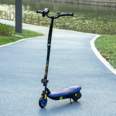 HOMCOM Foldable Electric Scooter, with LED Headlight, for Ages 7-14 Years - Blue 