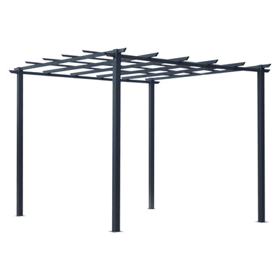Outsunny 3 x 3 Meter Metal Pergola Garden Gazebo Grape Trellis for Climbing Plants Outdoor Sun Shelter Arbours 