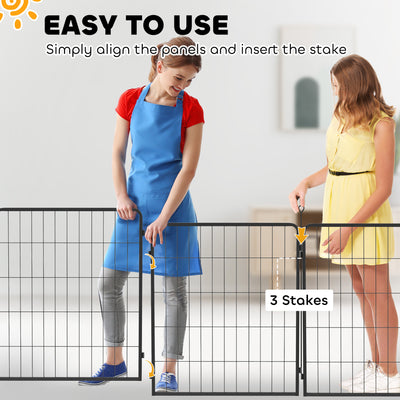PawHut 2 Piece Dog Pen Expansion Pack for 80cm High Animal Pen with 3 Connecting Stakes 
