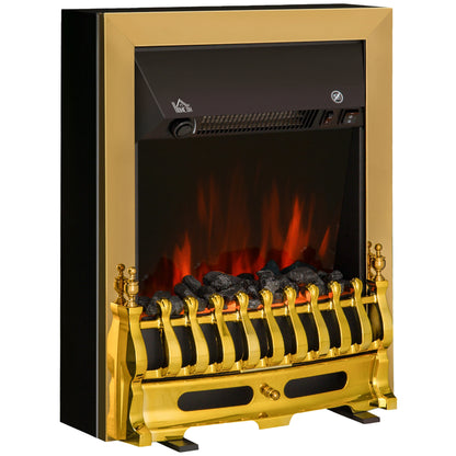 HOMCOM Electric Fireplace LED Light Complete Fire Place Heating Indoor Heater Coal Burning Flame Effect Heat 2000W Max 