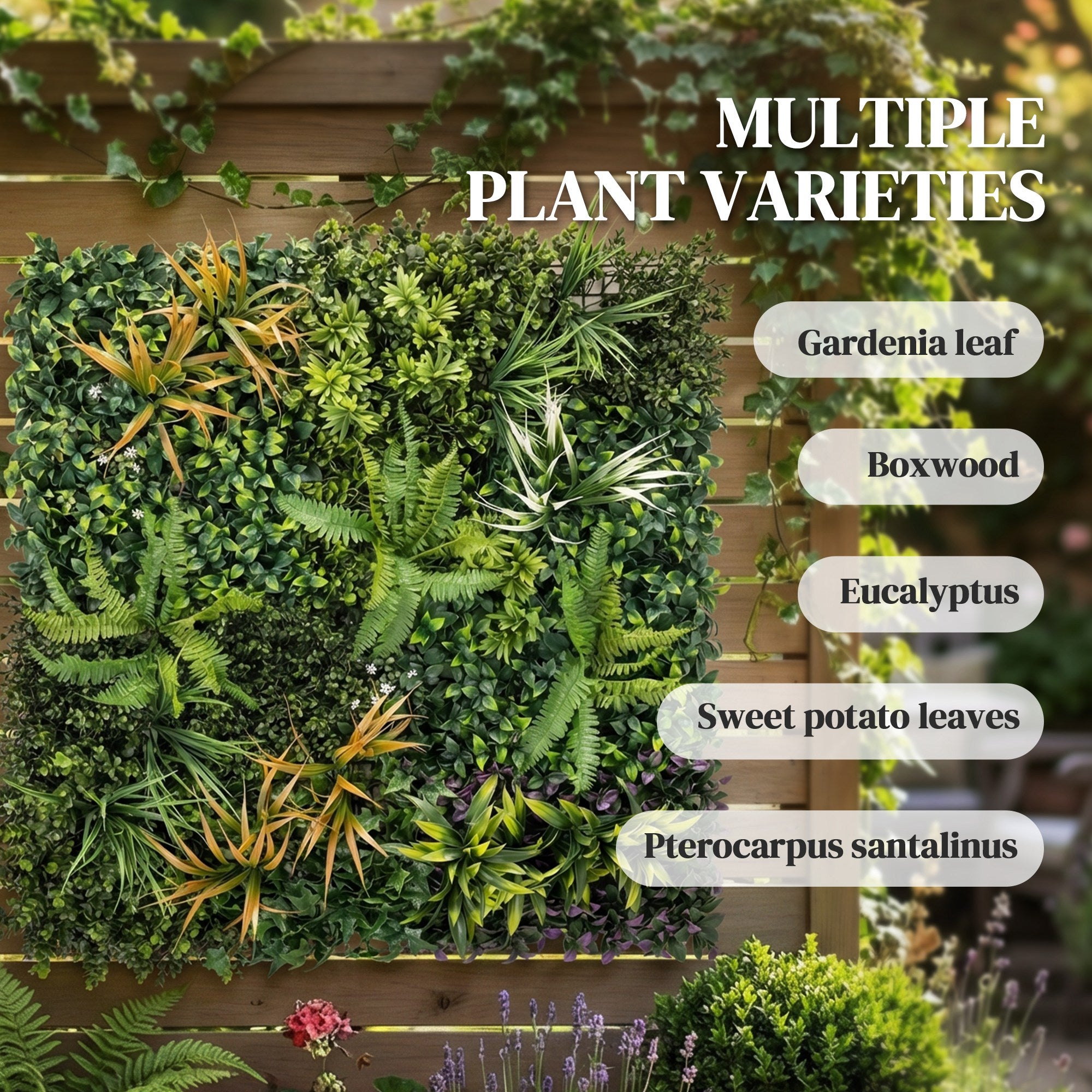 Outsunny Grass Wall Panels, 100 x 100 cm Artificial Grass Wall Decor with Tie Connectors, Greenery Backdrop Panels, Green 