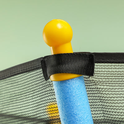 HOMCOM Kids Trampoline Mini Bouncer with Enclosure Safety Net For Ages 3-10 Years - Blue 