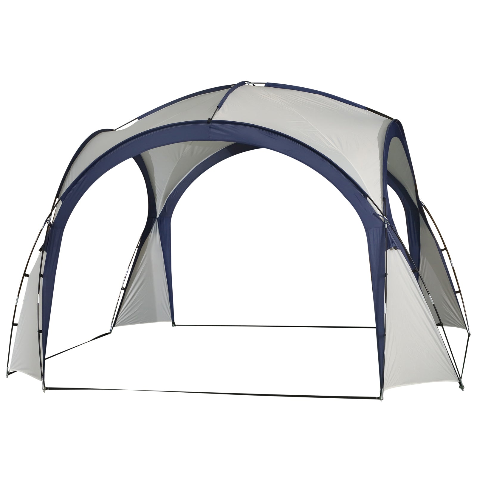 Outsunny Gazebo Party Tent, 3.5x3.5m-Cream/Blue 