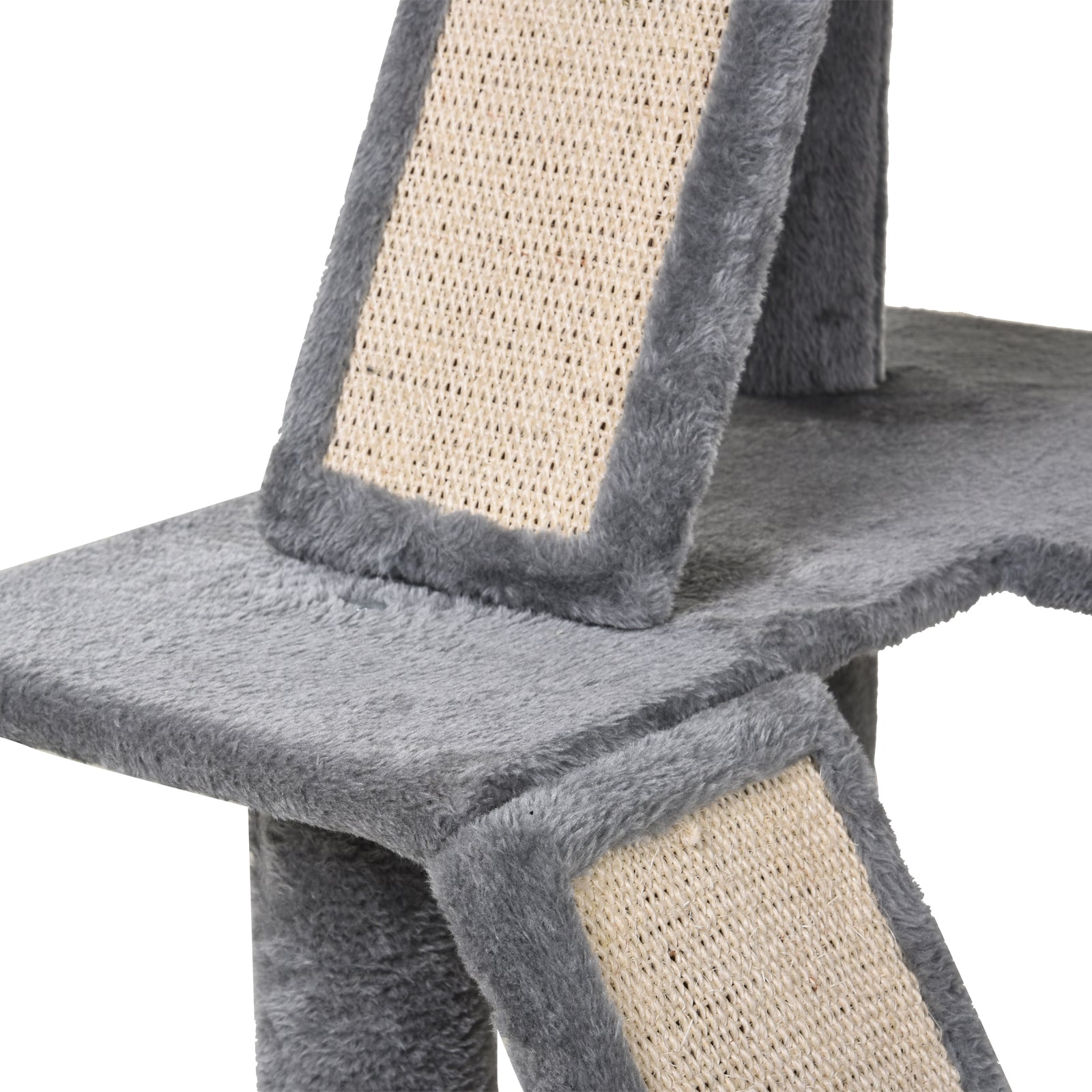 PawHut 130cm Cat Tree for Indoor Cats Activity Center with Condo Scratching Post Ladders Kitty Climbing Tower Relaxing Playing 