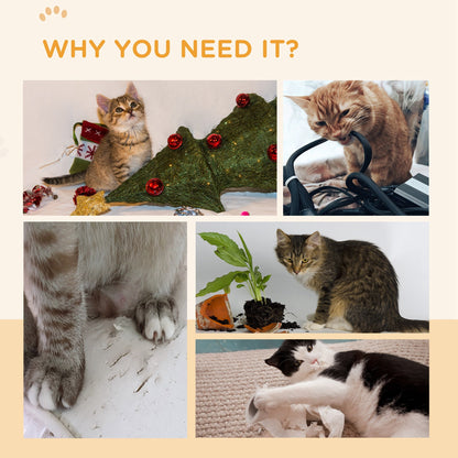 PawHut Four-Piece Cat Scratching Board, Cat Treadmill Replacement, 55 x 26cm - Brown 