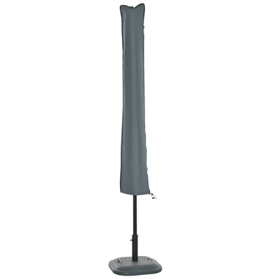 Outsunny Parasol Cover, Cantilever Umbrella Cover, Banana Umbrella Cover with Zipper for Outdoor Garden, Patio, Grey 