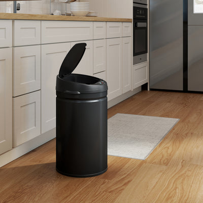 HOMCOM 30L Stainless Steel Sensor Bin - Black 