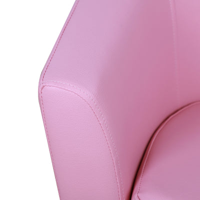 HOMCOM Kids Toddler Sofa Children's Armchair Footstool with Thick Padding, Anti-skid Foot Pads, 30 x 28 x 21cm, Pink 