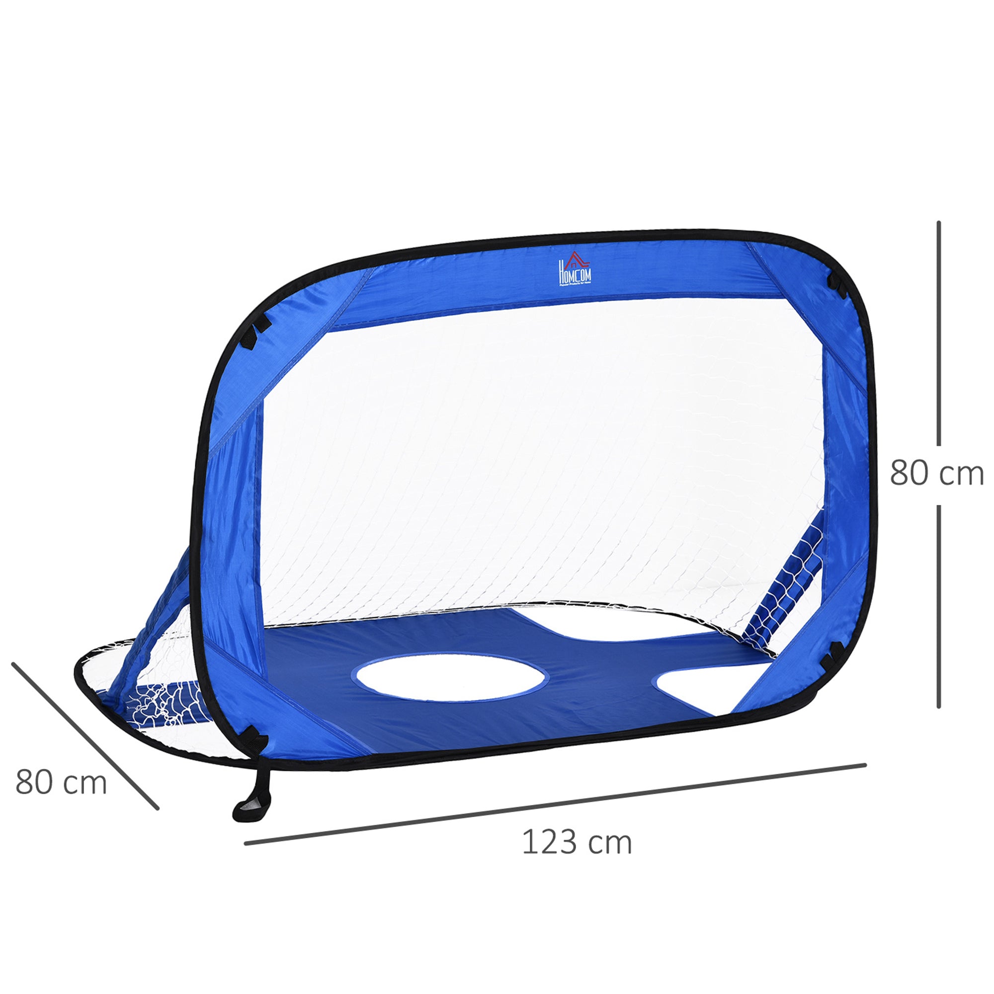 HOMCOM 2 in 1 Pop Up Football Net Set of Two Target Goal Net for Garden Outdoor Sports and Practise