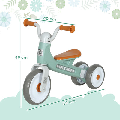 AIYAPLAY Toddler Balance Bike with No Pedal, 3 Silence Wheels for 12-36 Months Boys and Girls, Indoor Outdoor, Green 