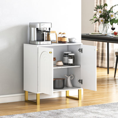 HOMCOM 2-Door Sideboard Storage Cabinet - White 