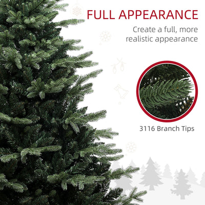 HOMCOM 7ft Artificial Spruce Christmas Tree - Green 