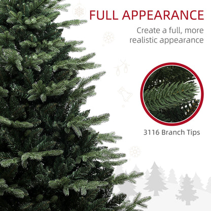 HOMCOM 7ft Artificial Spruce Christmas Tree - Green 