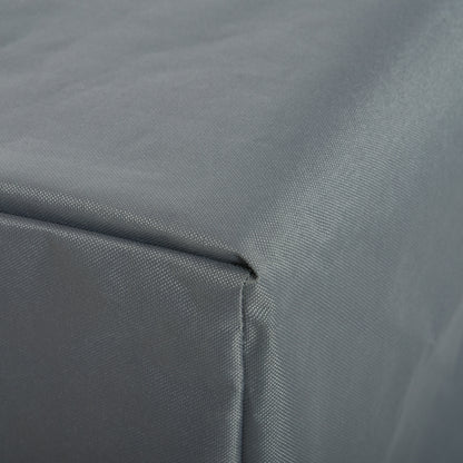 Outsunny 200x73cm Outdoor Garden Rattan Furniture Protective Cover Water UV Resistant Grey 