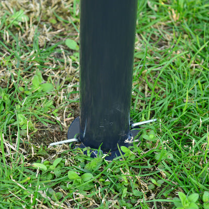 Outsunny 3(m) x 3(m) Metal Garden Gazebo Marquee Party Tent Patio Canopy Pavilion + Sidewalls - Green 