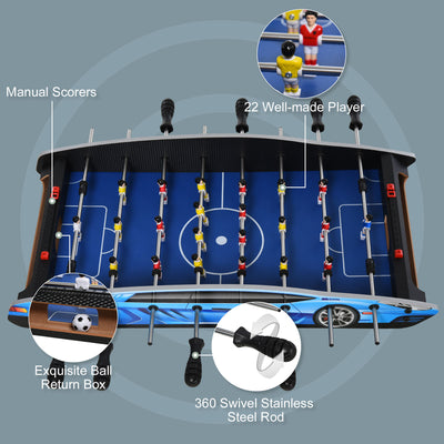 HOMCOM 29 Inch Mini Tabletop Football Foosball Gaming Table  Play Fun Game Toy 74.5L x 36.1W x 12H CM 
