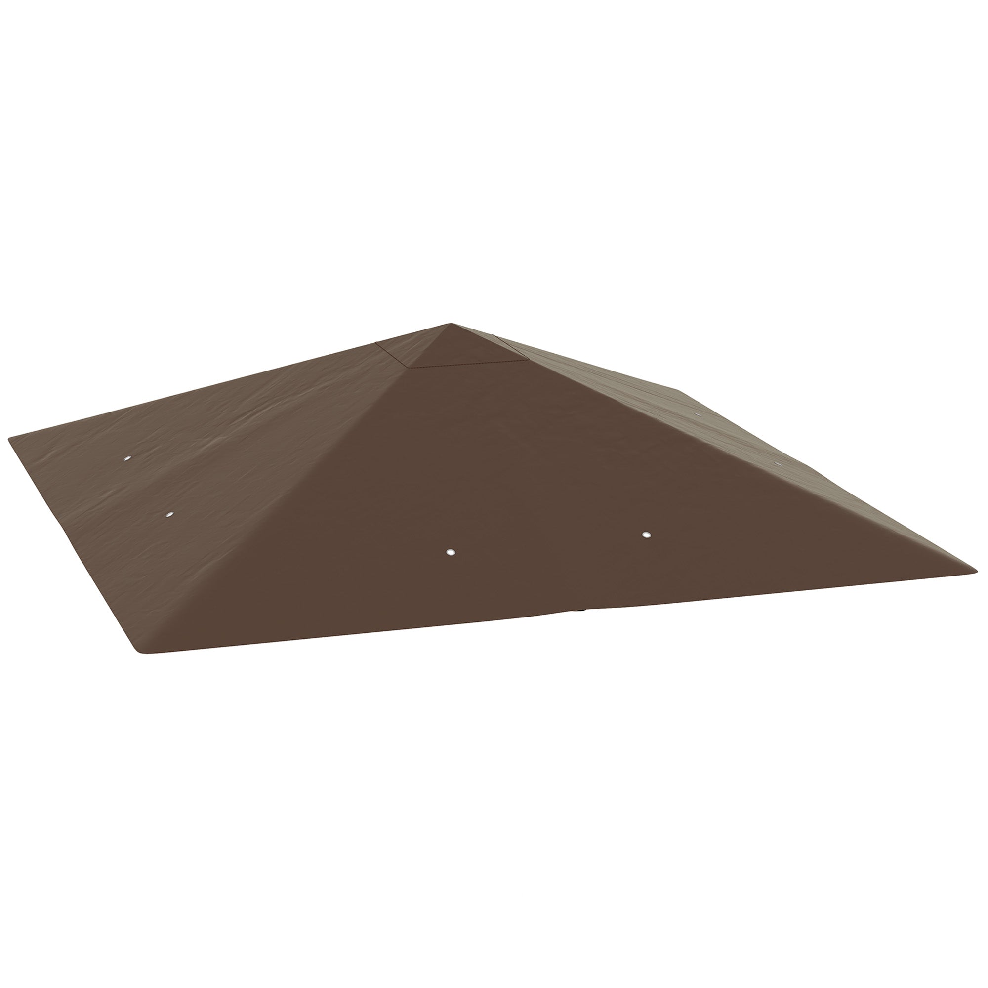 Outsunny 3 x 3(m) Gazebo Canopy Replacement Cover, Garden Gazebo Roof Replacement with Drain Holes, Water-resistant Plastic Coating, 370g/\'e3\'8e\'a1, UPF30+, TOP COVER ONLY, Brown