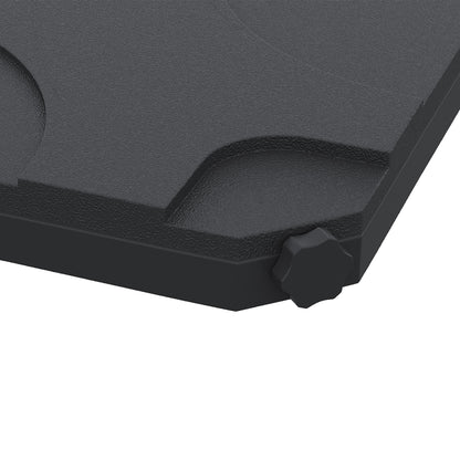 Outsunny 4 Pieces Parasol Base Stand Weights for Banana Hanging Cantilever Umbrella, Water and Sand Filled, Up to 72kg, Black 