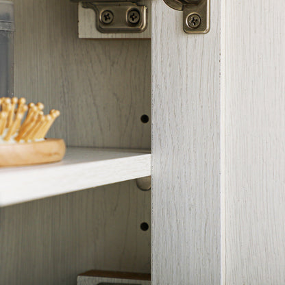 kleankin On-Wall Farmhouse Bathroom Storage Cabinet - White 