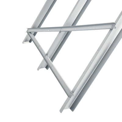 DURHAND Portable Sawhorse Heavy Duty Steel Adjustable Work Support, Foldable Sawhorse Stand 100 kg Weight Capacity, Silver Tone 