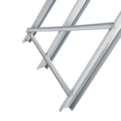 DURHAND Portable Sawhorse Heavy Duty Steel Adjustable Work Support, Foldable Sawhorse Stand 100 kg Weight Capacity, Silver Tone 