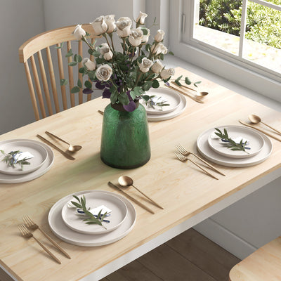 HOMCOM Four-Seater Farmhouse-Style Wooden Table 