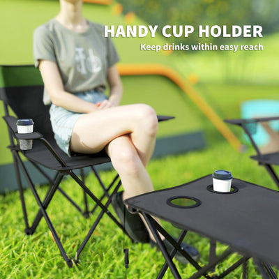 Outsunny Four-Piece Portable Picnic Table Set - Green 