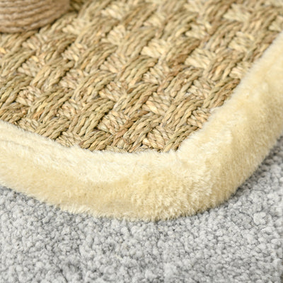 PawHut 56cm Cat Tree for Indoor Cats, with Scratching Post, Tunnel, Toy Ball - Beige 
