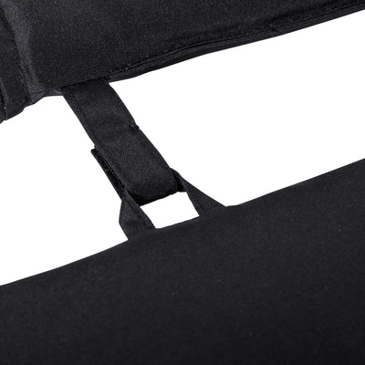 Outsunny Garden Sun Lounger Cushion Replacement Thick Sunbed Reclining Chair Relaxer Pad with Pillow - Black 