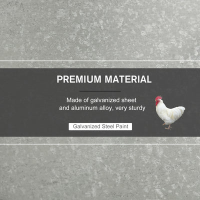 PawHut 11.5KG Automatic Chicken Poultry Feeder Rat Proof Treadle Self Opening with Galvanized Steel and Aluminium 