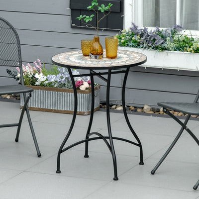 Outsunny \'ce\'a660cm Mosaic Outdoor Patio Table - Green 