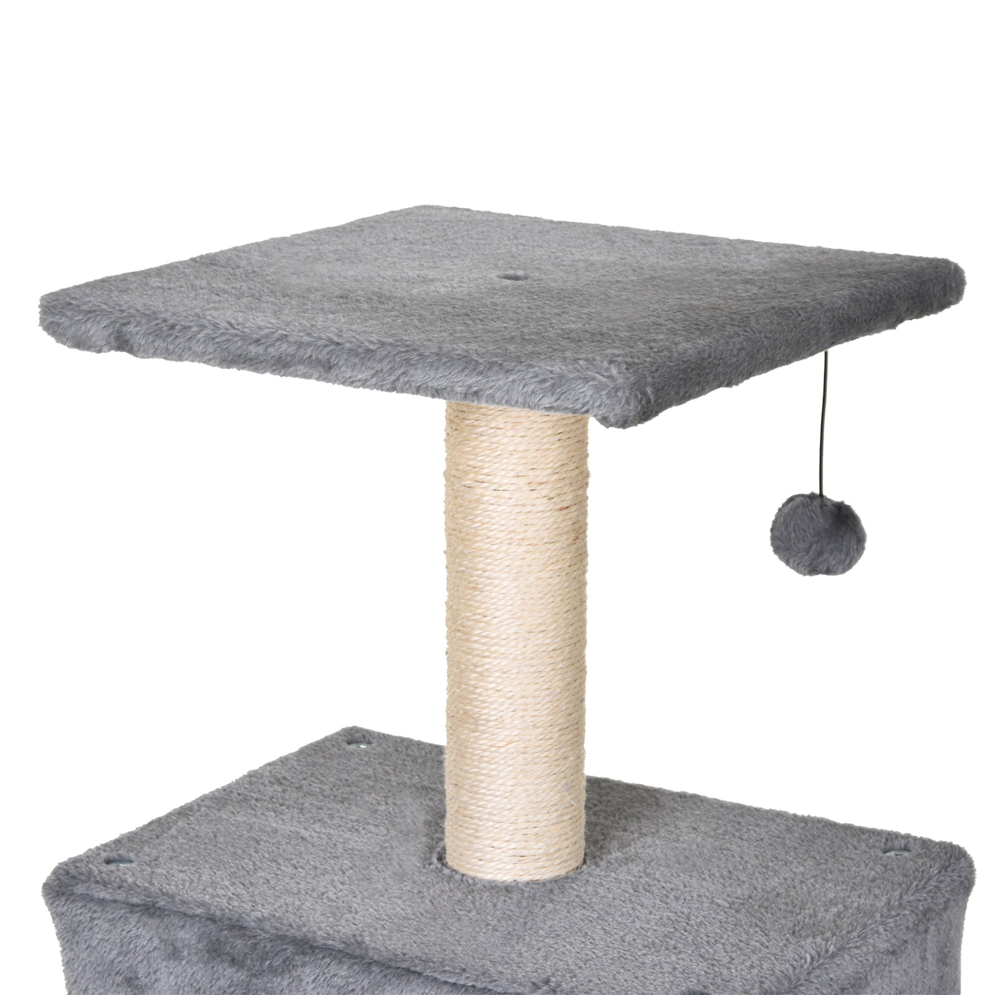 PawHut 130cm Cat Tree for Indoor Cats Activity Center with Condo Scratching Post Ladders Kitty Climbing Tower Relaxing Playing 