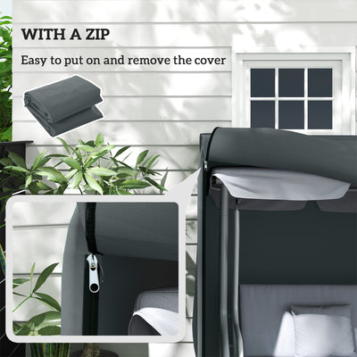 Outsunny 220 x 125cm Three-Seater Swing Chair Protective Cover - Grey 