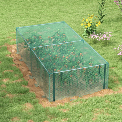 Outsunny 8' x 4' Plant Protection Cage, with Door, Green 
