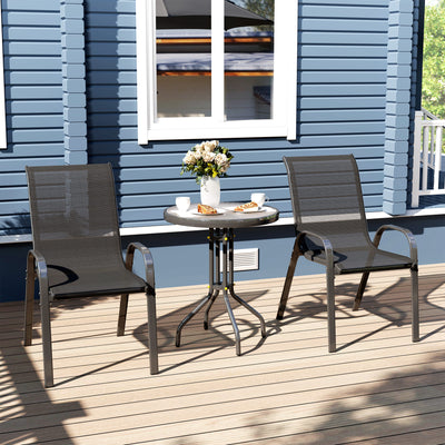 Outsunny Three-Piece Outdoor Garden Set - Black 