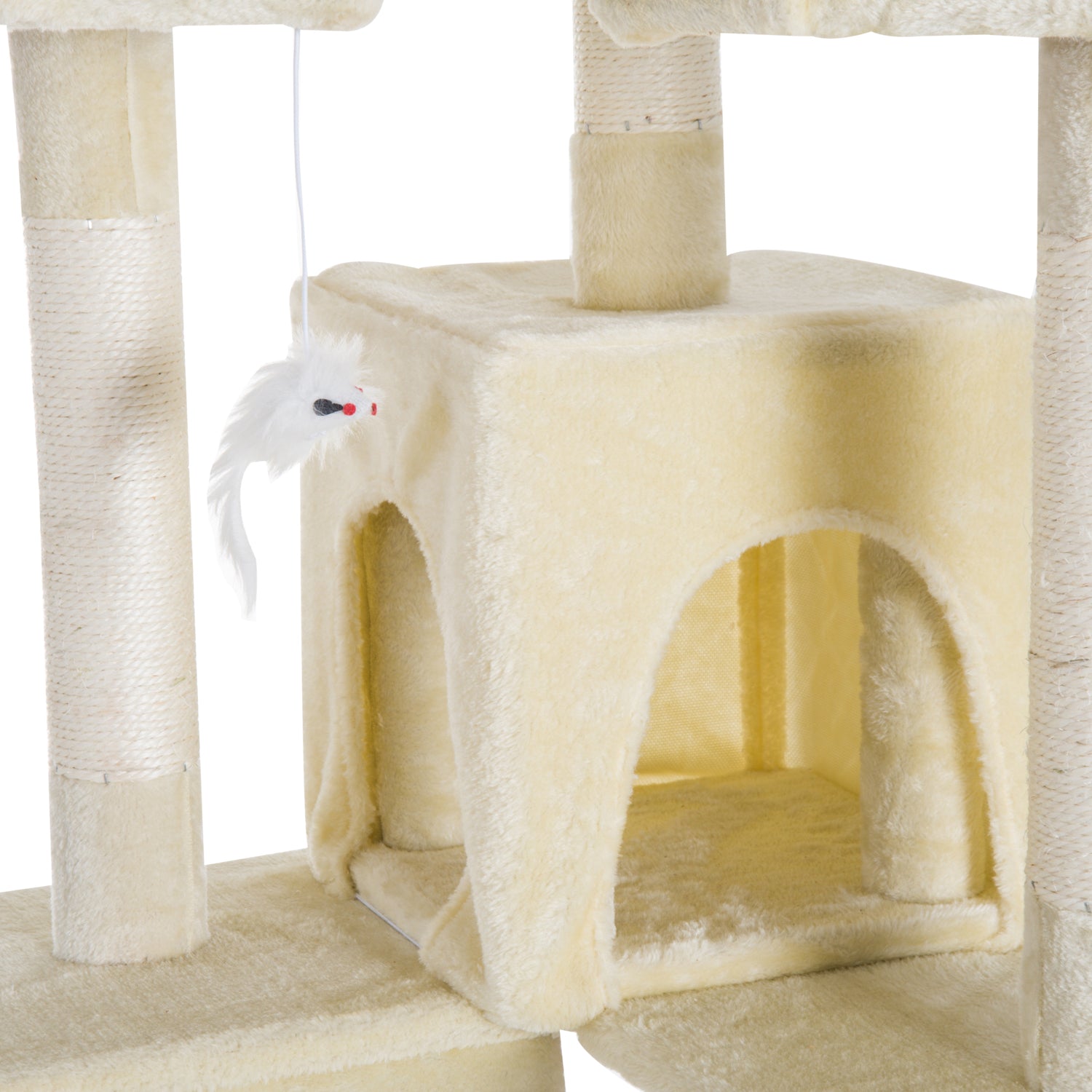 PawHut Cat Tree for Indoor Cats Play Tower Activity Center Kitten Scratch Post Climbing Tower 181 cm 