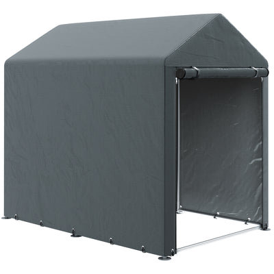 Outsunny 179 x 120cm Temporary Garden Shed, with Accessories - Dark Grey 