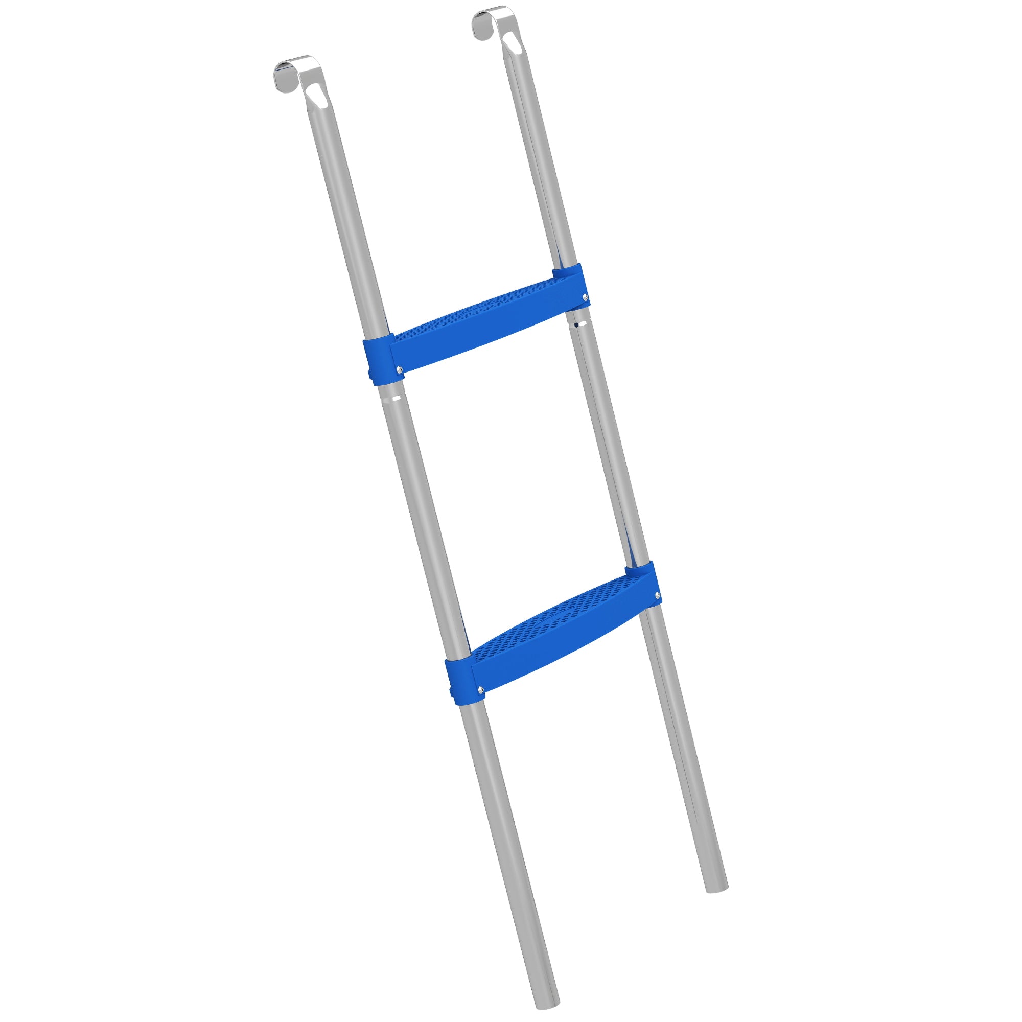 SPORTNOW Trampoline Ladder, 2-Steps with Horizontal Wide Steps, Universal Hook, Galvanised Steel Frame, 150kg Load Capacity 