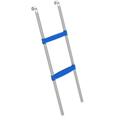 SPORTNOW Trampoline Ladder, 2-Steps with Horizontal Wide Steps, Universal Hook, Galvanised Steel Frame, 150kg Load Capacity 