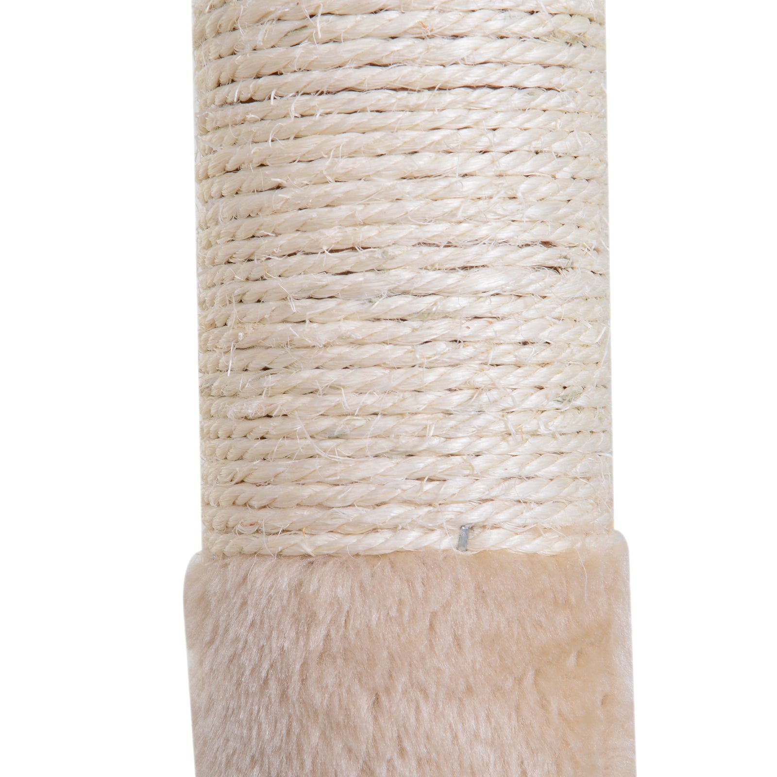 PawHut Cat Scratch Post with Bed Cat Tree for Indoor Cats Sisal Scratching Posts Hammock Kitty Activity Centre Beige 