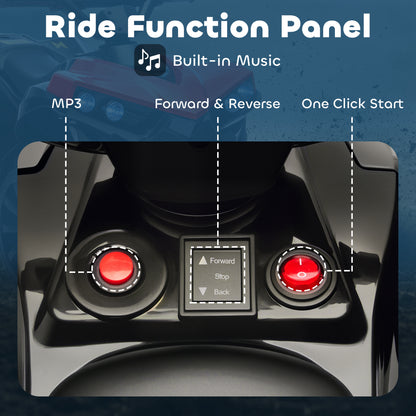 AIYAPLAY 6V Kids ATV, 4 Wheeler Electric Ride on Car with Music and LED Headlights, for Ages 3-8 Years Boys and Girls, Red