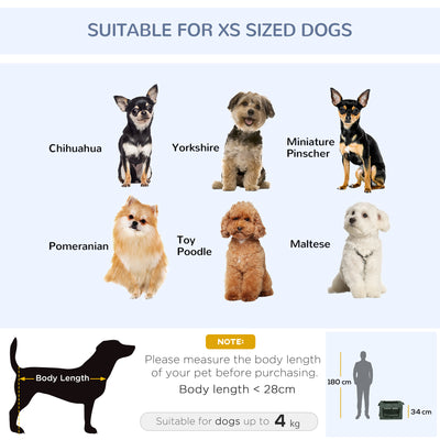 PawHut 48.5cm Pet Carrier, with Cushion, for Miniature Dogs - Grey 