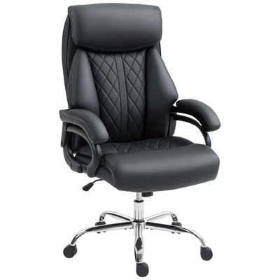 HOMCOM Executive Office Chair with Spring Padding - Black 
