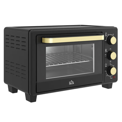 HOMCOM 16L Mini 1400W Countertop Oven - Black 