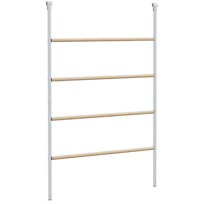 PawHut Chicken Perch for Coop, Wooden and Galvanised Steel Roosting Bar Jungle Gym, Chicken Roosting Ladder for Backyard Farm 