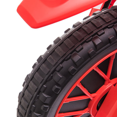 HOMCOM 12V Kids Electric Motorcycle Ride-On, with Training Wheels, for Ages 3-6 Years - Red 